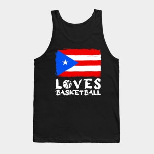 Puerto Rico Loves Basketball Tank Top